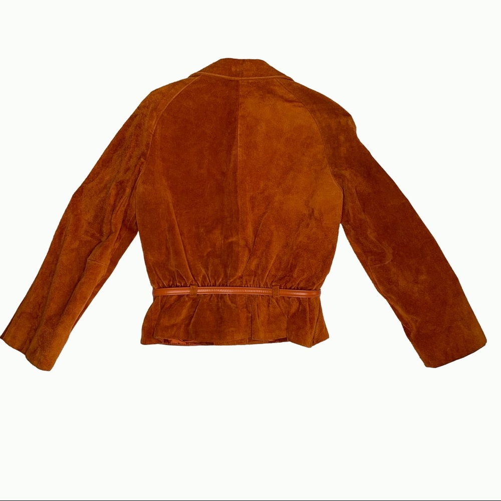 Vintage 1970s Anne Klein Burnt Orange Suede Jacket - Picture 5 of 5